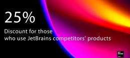 Discount for those who use JetBrains competitors' products