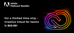 Promo Adobe Creative Cloud for Teams - $59,99*